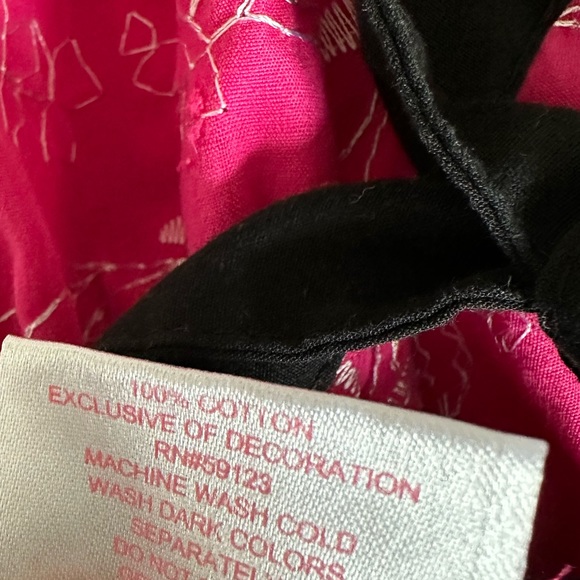 Pink and black butterfly A line Dress - Picture 5 of 5